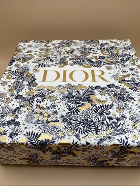 Dior Atelier White, Navy & Gold 2021 Holiday Empty Gift Box